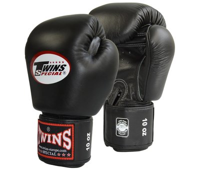 Twins Bokshandschoenen, echt leder, zwart
