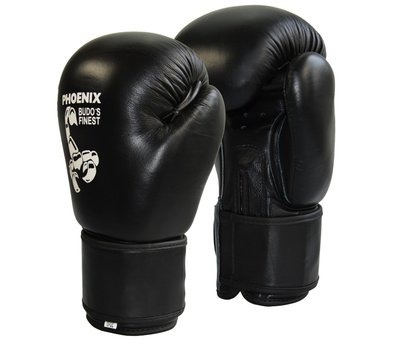 Phoenix BUDO's FINEST bokshandschoenen, koeleder, zwart 8 OZ