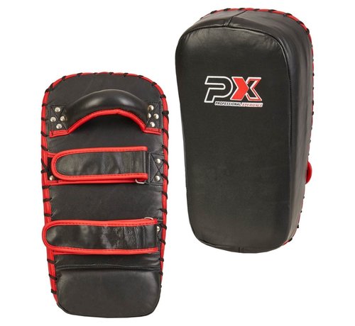 Phoenix PX arm mitt leder, zwart-rood, gebogen L42 x B20 x D10 cm