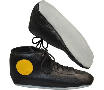 Phoenix Sambo schoenen, zwart leder, witte zool