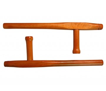 Phoenix Tonfas ronde stijl, hout, 51 cm, per paar - bruin