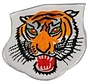 Geborduurde badge tijger ca. 10 cm