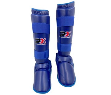 Phoenix Karate Kumite scheen-wreefbeschermers, blauw