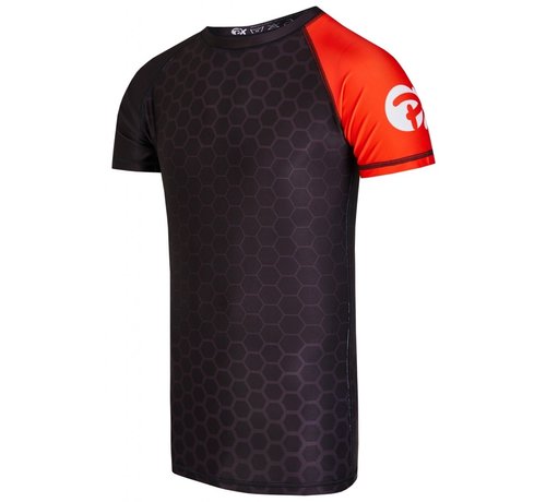 Phoenix PX  rashguard, zwart-rood