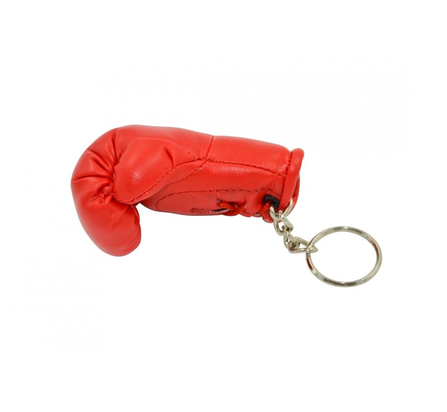 Mini bokshandschoenen sleutelhanger, ca. 8 cm, rood