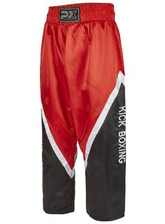 Phoenix BF kickboksbroek, zwart-rood wit