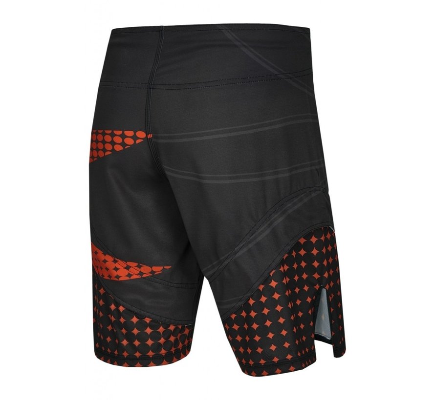 PX MMA Shorts zwart-rood, Stretch