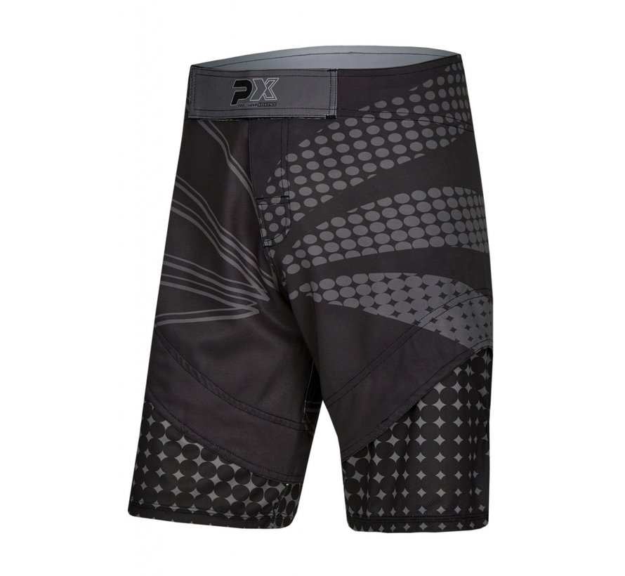 PX MMA Shorts zwart-grijs, Stretch