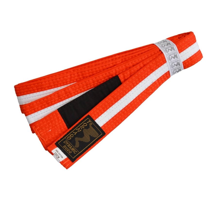 Kinder braziliaans jiu jitsu band oranje-wit