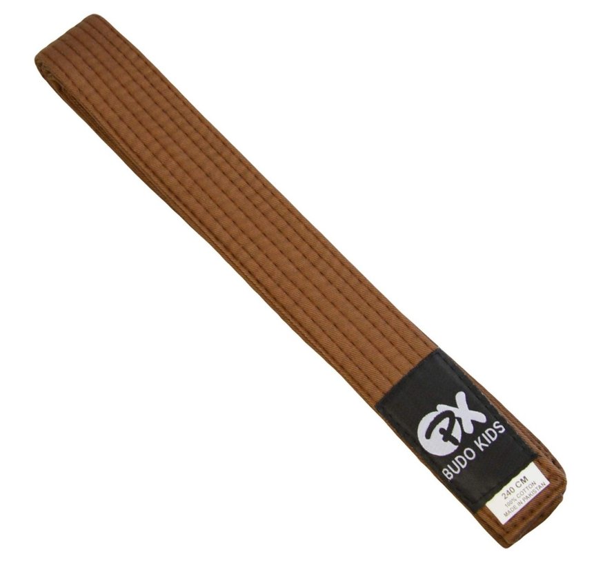 PX Budo kinder soepele vechtsportband, bruine
