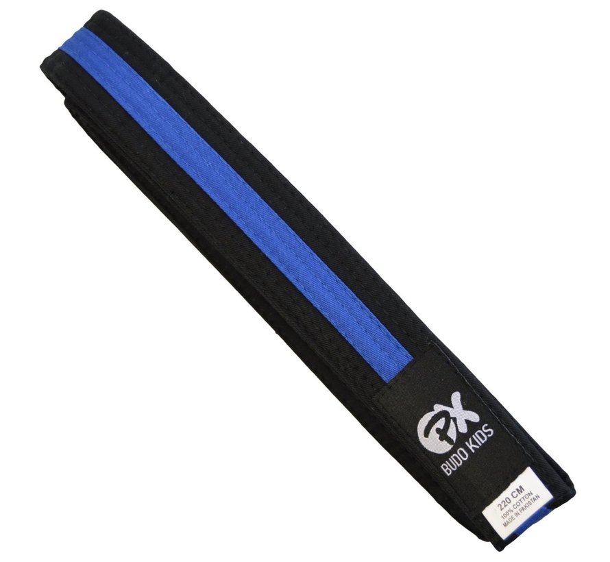 kinder vechtsportband zwart-blauw