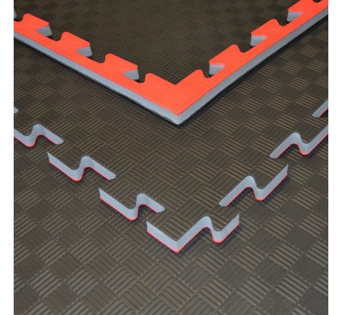 Phoenix Puzzelmat zwart rood 100x100x2cm - met staffelkorting