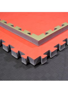 Phoenix Judomat puzzelmat rood groen 100x100x4cm