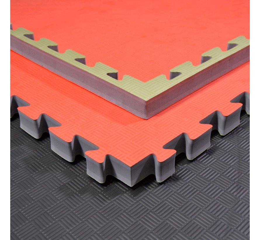 Judomat puzzelmat rood groen 100x100x4cm Gratis verzonden kopen