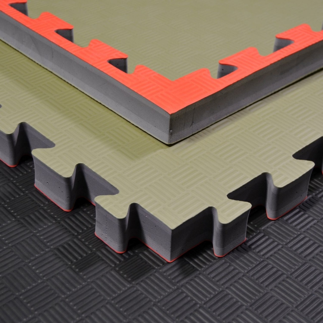 Judomat puzzelmat rood groen 100x100x4cm Gratis verzonden kopen