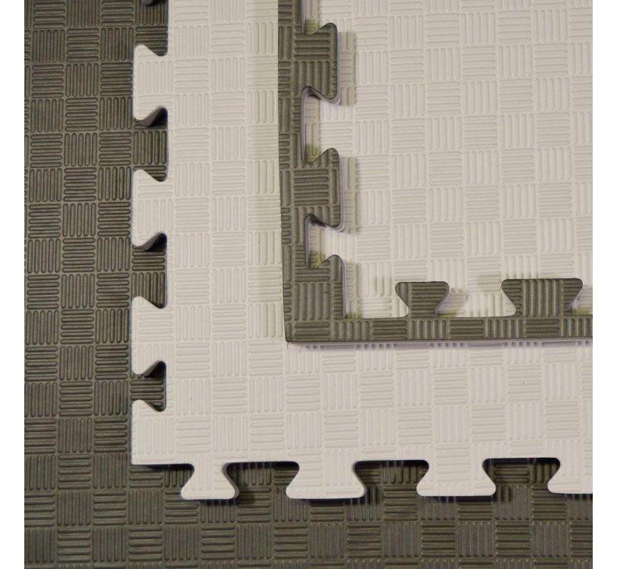 Puzzelmat zwart grijs 100x100x2cm  - met staffelkorting