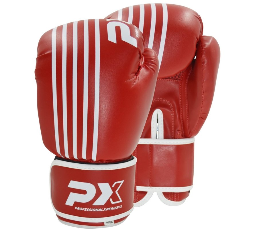 PX bokshandschoenen SPARRING,PU, rood-wit