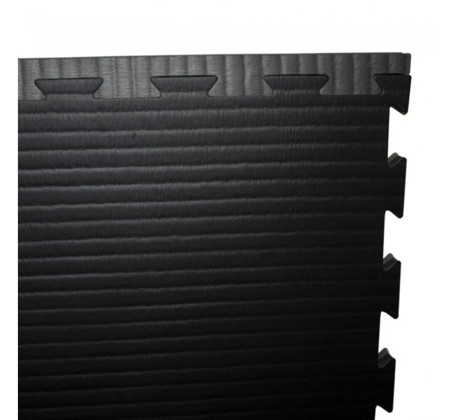 Puzzelmat 100 x 100 x +-2,5 cm Zwart/grijs