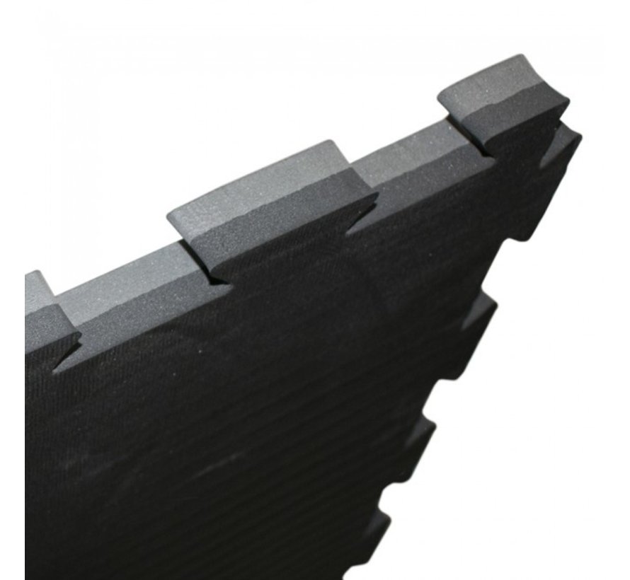 Puzzelmat 100 x 100 x +-2,5 cm Zwart/grijs