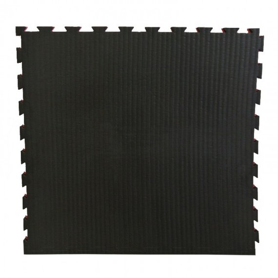 Puzzelmat 100 x 100 x +- 2,5 Zwart/rood - Gratis verzonden