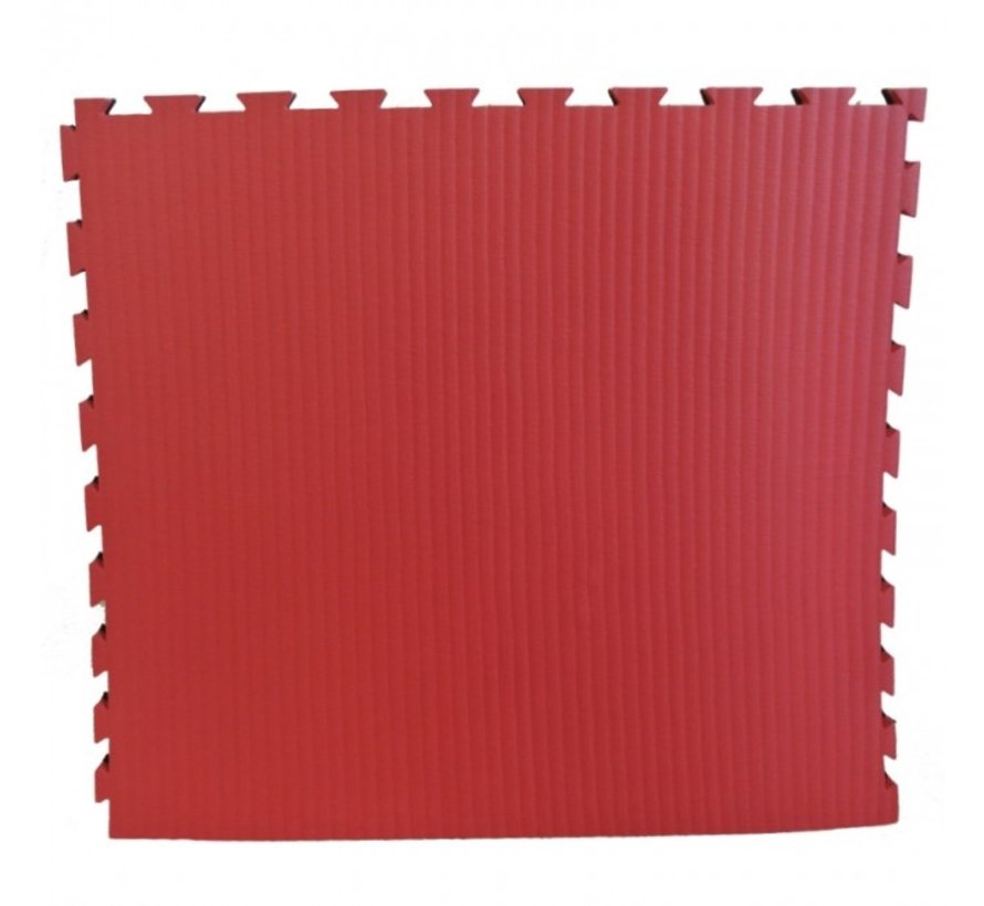 Puzzelmat 100 x 100 x +- 2,5 Zwart/rood