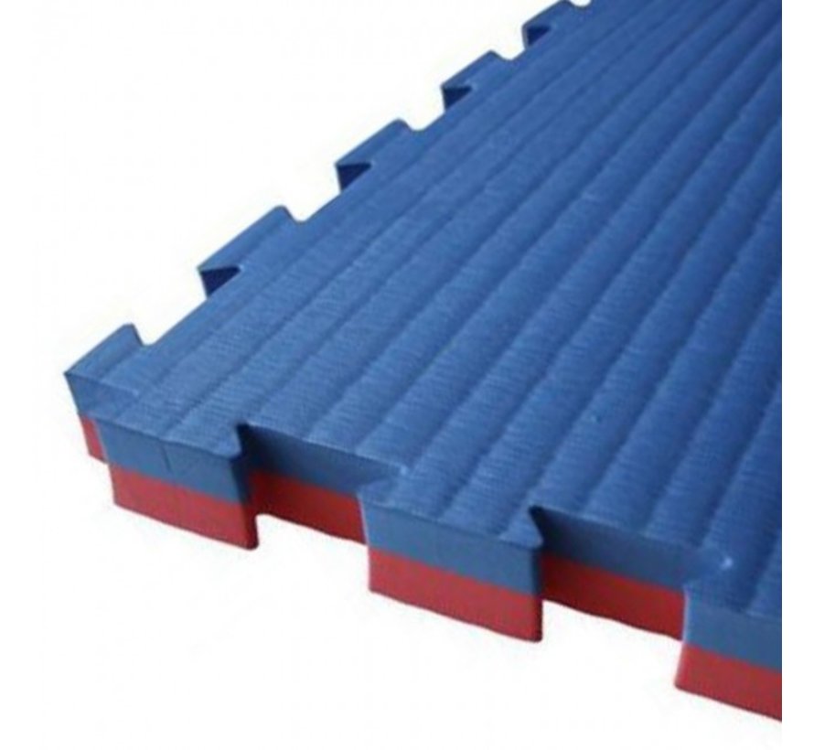 Puzzelmat 100 x 100 x 2,5 cm Rood blauw