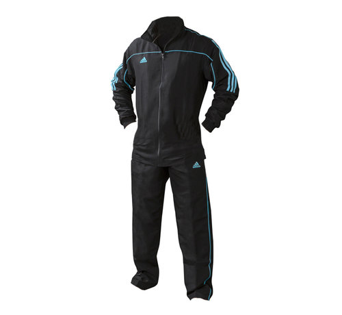 Adidas Maat 152 Team Track Trainingsjack Zwart/Blauw (zonder broek)  - OP+OP