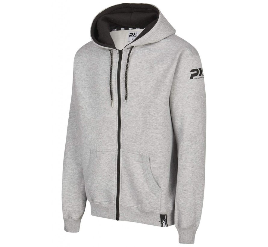 PX Zip Hoodie, grijs-zwart