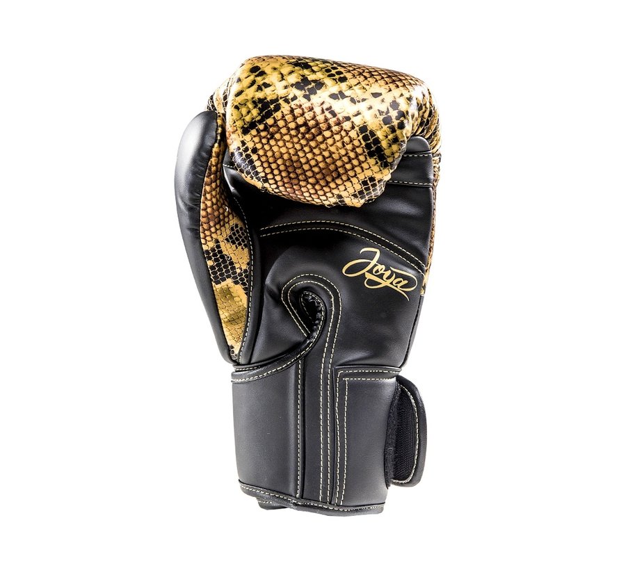 Thailand Kickboxing Glove - Snake - Goud Zwart -