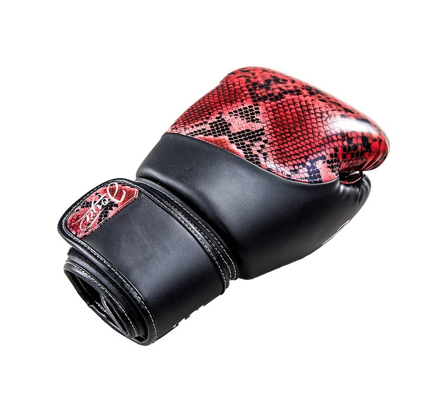 Thailand Kickboxing Glove - Snake - Rood Zwart -