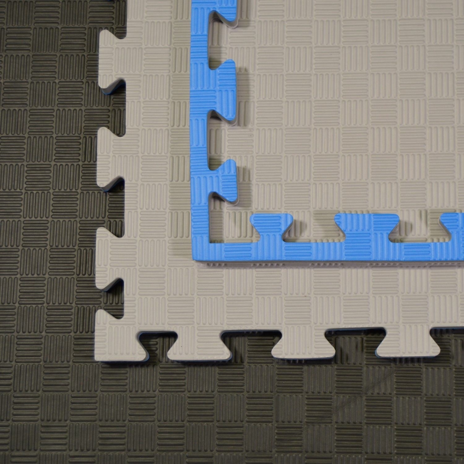 Judomat puzzelmat blauw grijs 100x100x2cm Gratis verzonden kopen