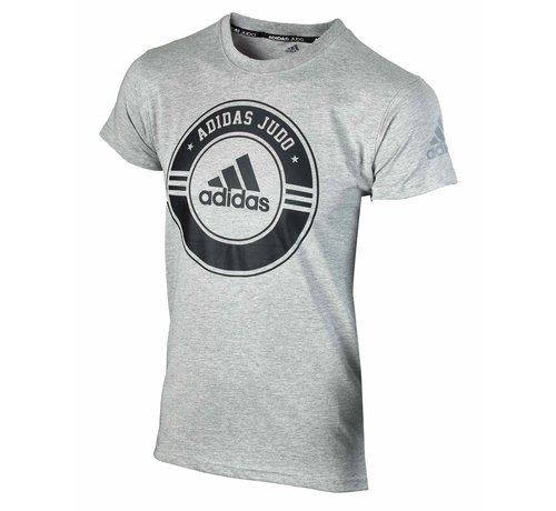 Adidas T-Shirt Combat Sport Judo grijs-zwart