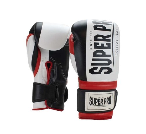 Super Pro (thai)Bokshandschoenen Bruiser Zwart/Rood/Wit