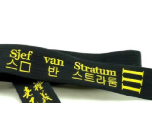 Senior ITF Taekwon-Do Zwarte band borduren (prijs per zijden)