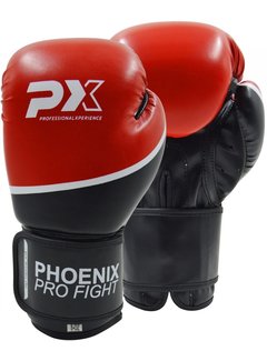 Phoenix PX PRO FIGHT PU bokshandschoenen zwart rood