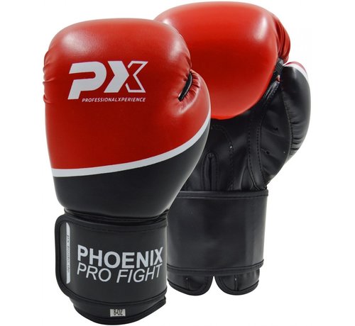 Phoenix PX PRO FIGHT PU bokshandschoenen zwart rood