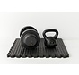 Rubber Fitness mat 62 x 62 x 2,4 cm  zwart- Gratis verzonden