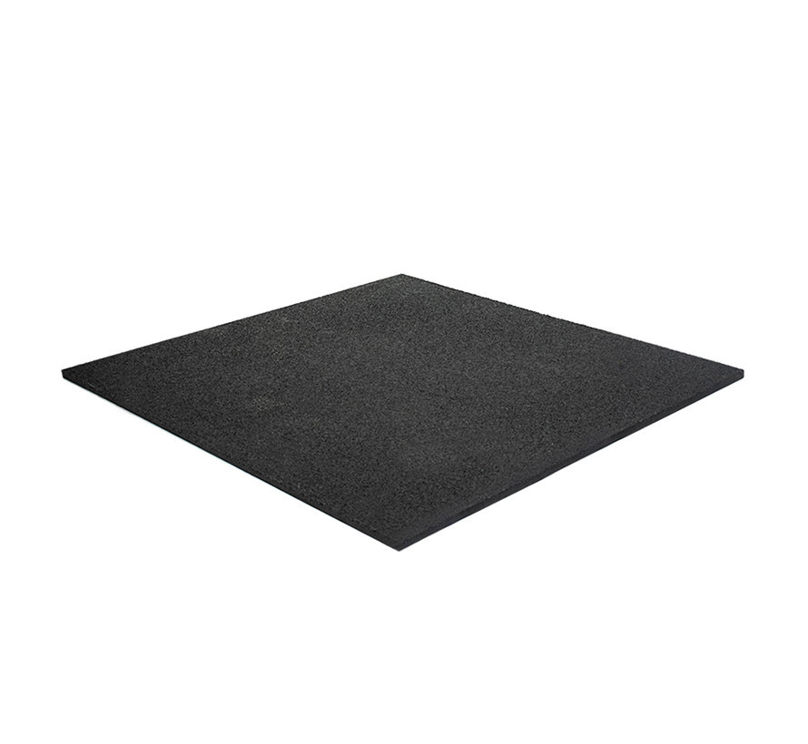 Rubber fitness tegel Standard Black  100x100 - Gratis verzonden