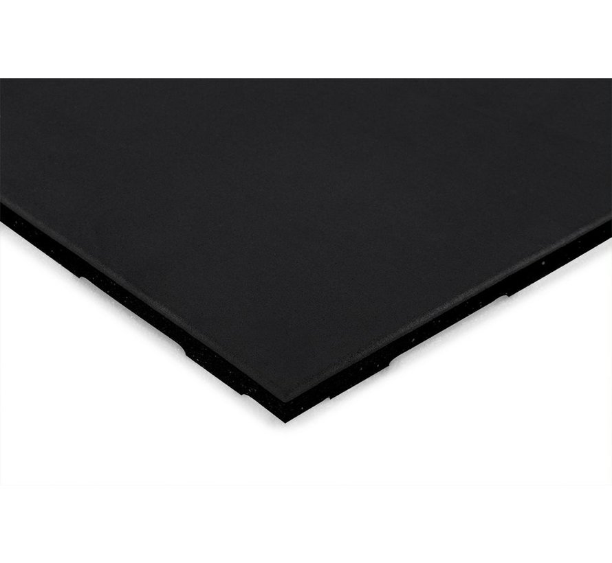 Rubber fitness tegel Connect pure black - Gratis verzonden