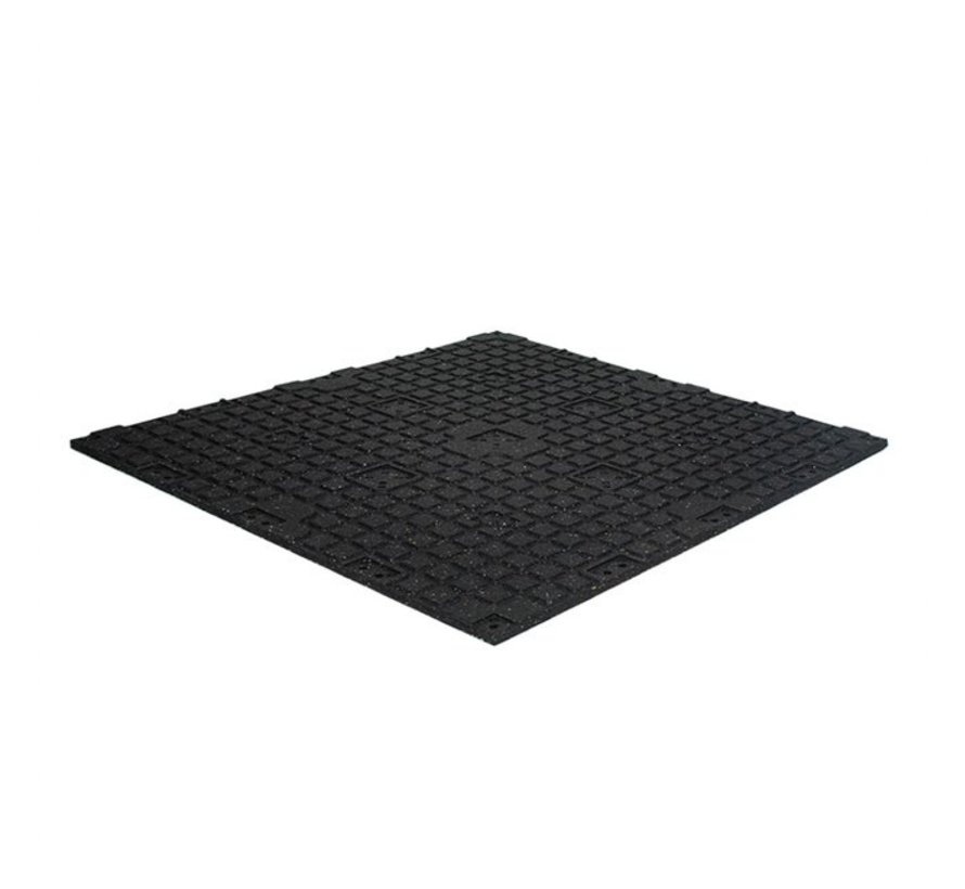 Rubber fitness tegel Connect pure black - Gratis verzonden