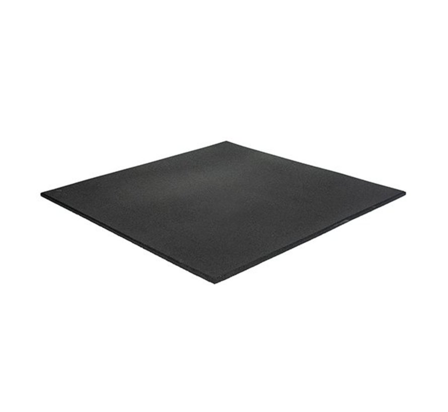 Rubber fitness tegel Standard Black  100x100 - Gratis verzonden