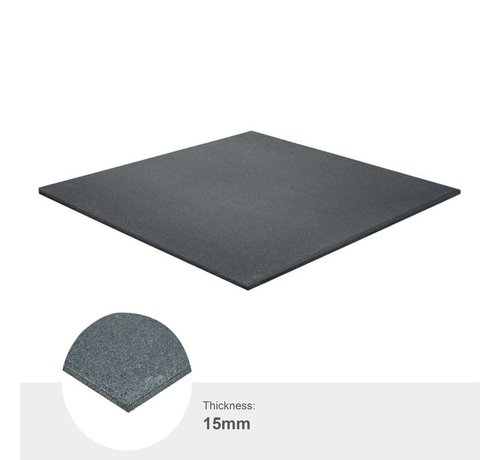 Best Fightshop Rubber fitness tegel Standard Grijs 100x100 - Gratis verzonden