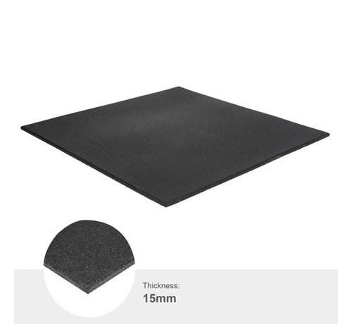 Best Fightshop Rubber fitness tegel Standard Black 100x100 - Gratis verzonden