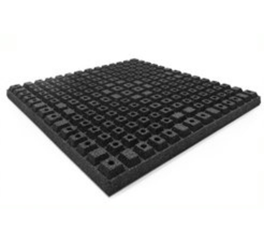 Rubber fitness tegel Standard Black  100x100 - Gratis verzonden