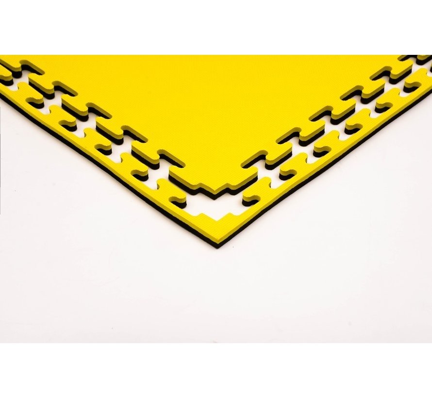 Zwart gele Puzzelmatten 2cm- Gratis verzonden