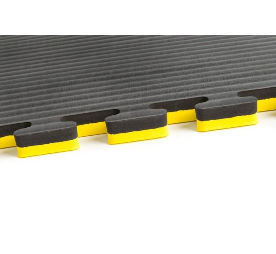 Zwart gele Puzzelmatten 2cm