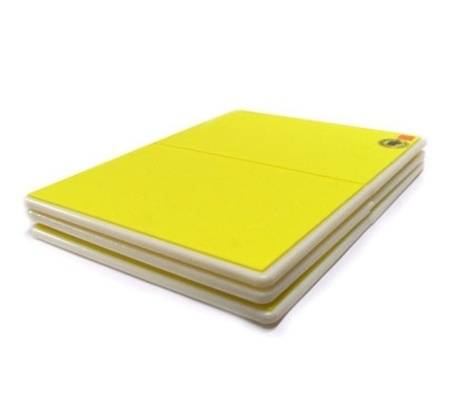 1 Cm Breekplank kind geel met foam - eenvoudig - XS