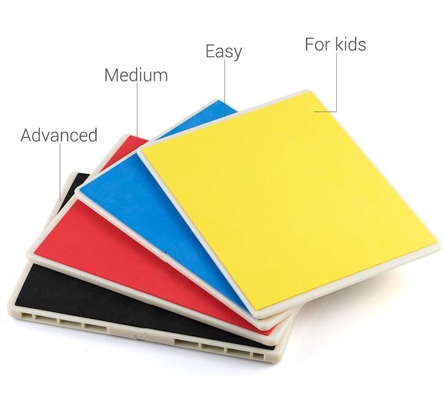 1 Cm Breekplank kind geel met foam - eenvoudig - XS