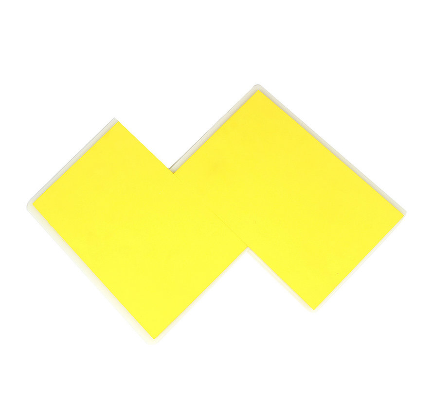 1 Cm Breekplank kind geel met foam - eenvoudig - XS