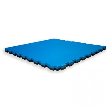 Sportief Puzzelmat 100 x 100 x 4 cm Zwart/blauw- Gratis verzonden